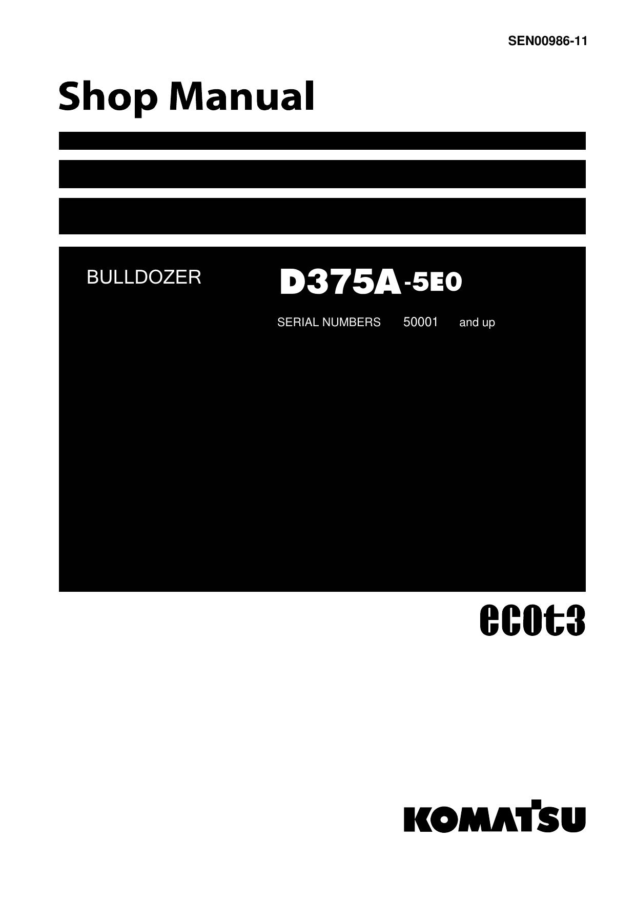 D375A-5E0 Shop Manual